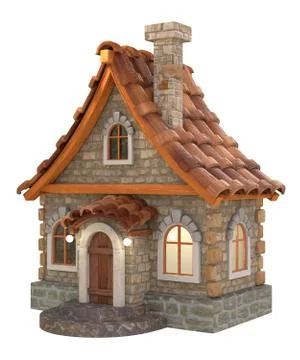 3d house cartoon Stock Illustration