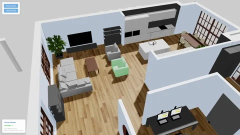 3D House Design CAD Software For Interior Remodel Stock Footage 328406059
