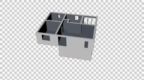 3d house easy concept alpha spinning Stock Footage 55534138