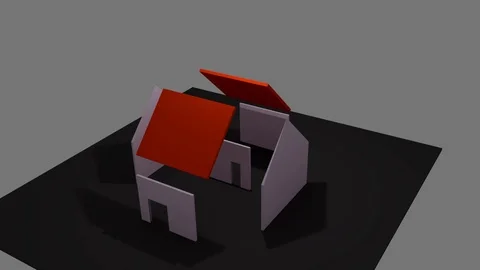 3d house Stock-Footage 96026479