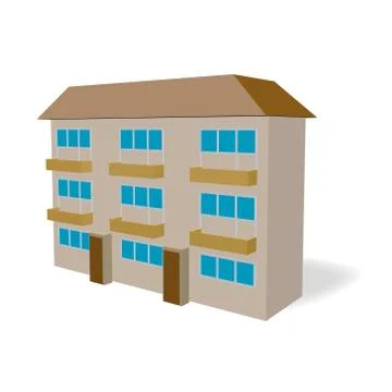 3D house icon. Vector illustration. Stock Illustration