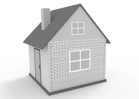3d house Stock Illustration