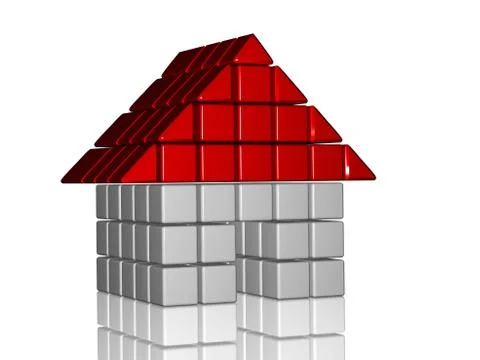 3d house Stock Illustration
