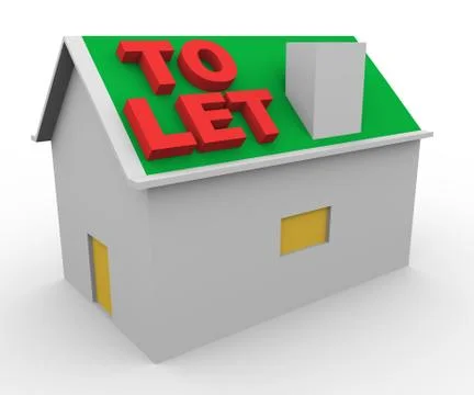 3d house to let Stock Illustration