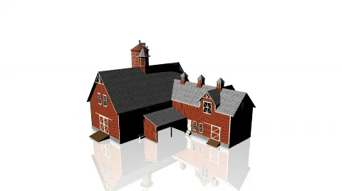 3d house model isolated on a white Stock Footage 270759
