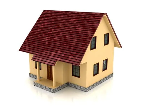 3d house over white background Stock Illustration