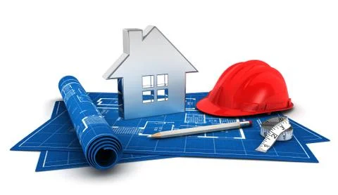 3d house project Stock Illustration