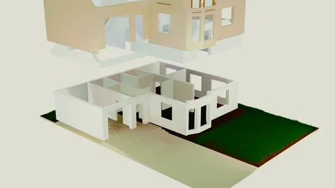 3D house spinning Video stock 103352028