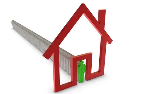 3d house symbol Illustration