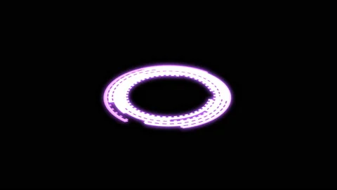 3D HUD Arc B Audio Reactive Equalizer Purple Bounce X60 Degrees Small VJ Loop Video stock 156221461