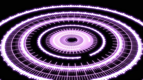 3D HUD Arc Offset C Audio Reactive Equalizer Purple X60 Degrees VJ Loop 스톡 동영상 156464485