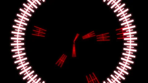 3D HUD Circle Speedometer Audio Reactive Red Animation Loop Stock Footage 267047530