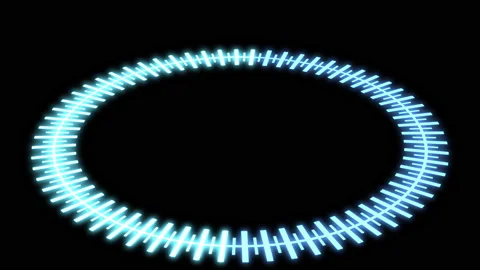 3D HUD Circle Speedometer X60 Degrees S Green Animation Loop Stock Footage 233540820