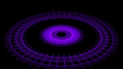 3D HUD Radar Radial Graph Lines X60 Degrees Purple Animation Loop Stock Footage 297377102