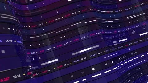 3D HUD technological background animated. Stock market and internet data Stock Footage 254951743