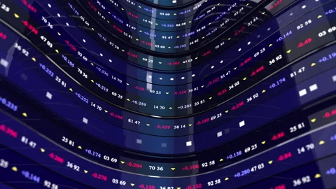 3D HUD technological background animated. Stock market and internet data Stock Footage 255010998