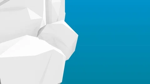 3d huge geometric abstraction on plane color background Stock Footage 90536894
