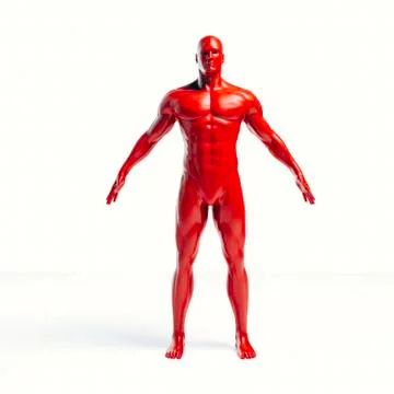 3d human body render Illustrazione stock