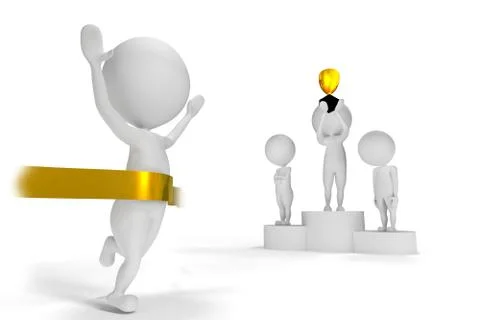3d human character wins Stock Illustration