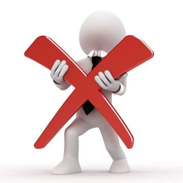 3d human with a cross Stock Illustration