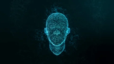 3D Human Head Stock Footage 123291236