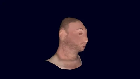 3d human head transforming from low to high resolution face. 3d animation Stock Footage 147235332