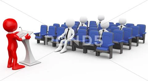 3d human lecturing Stock Illustration