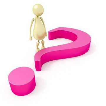 3d human with red question mark An image of a 3d human with a red question... 库存照片