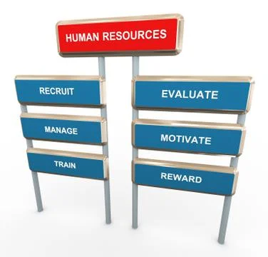 3d human resources Illustrazione stock