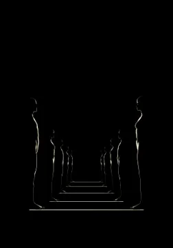 3d human shapes in a row . 3d rendering . 3d illustration イラスト素材