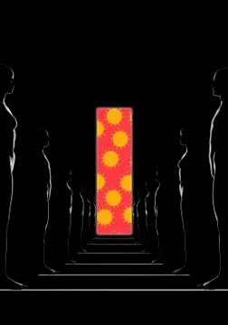 3d human shapes in a row . 3d rendering . 3d illustration イラスト素材