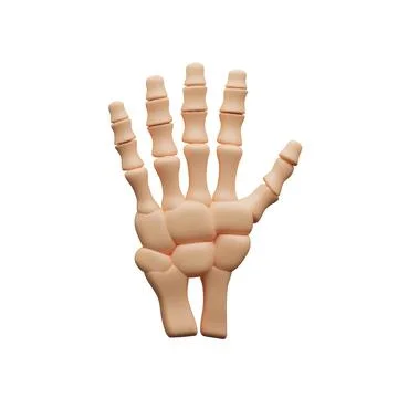 3D human skeleton hand Stock Illustration