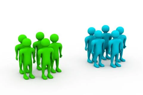 3d human team Stock-Illustration