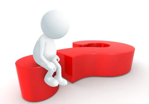 3d human think Stock Illustration