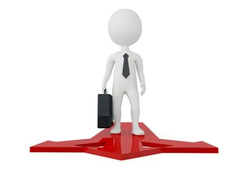 3d humanoid character make a choice Stock Illustration