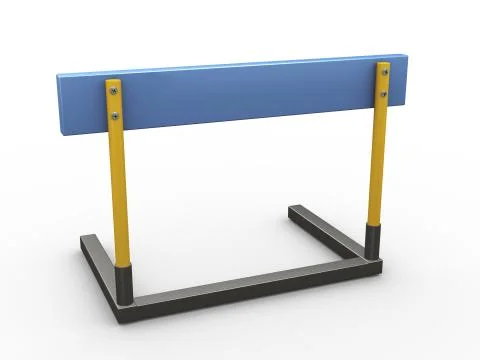 3d hurdle Illustrazione stock