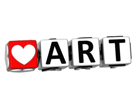 3d i love study art button block text on white background イラスト素材