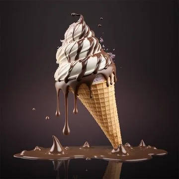 3D Icecream Stock Illustration