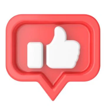 3D like icon. 3D icon. 3D illustration. Stock Illustration