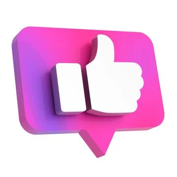 3D like icon. 3D icon. 3D illustration. Stock Illustration