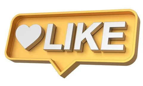 3D like icon. 3D icon. 3D illustration. Stock Illustration