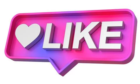 3D like icon. 3D icon. 3D illustration. Stock Illustration