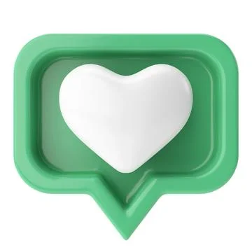 3D like icon. 3D icon. 3D illustration. Stock Photos