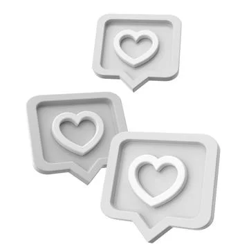 3D like icon. 3D icon. 3D illustration. Stock Photos