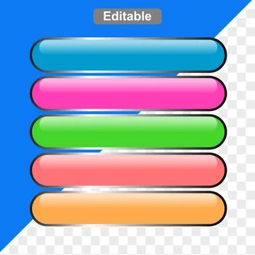 3d icon buttons glossy simple Stock Illustration