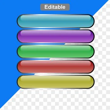 3d icon buttons glossy simple Illustrazione stock
