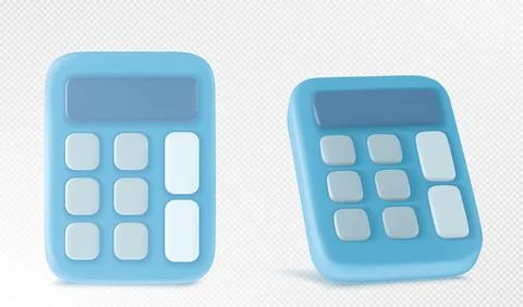 3d icon of calculator for math school education Stock Illustration