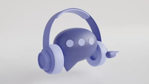 3d icon. Chat dialogue bubble text. Social network communication concept. C.. Illustrazione stock