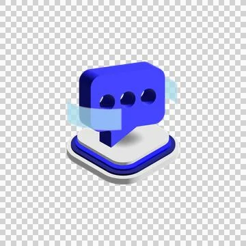 3d icon chat graph element design vector Stock Illustration