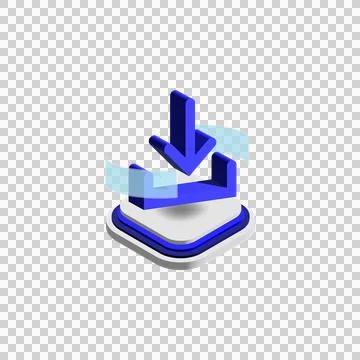 3d icon download graph element design vector 스톡 일러스트